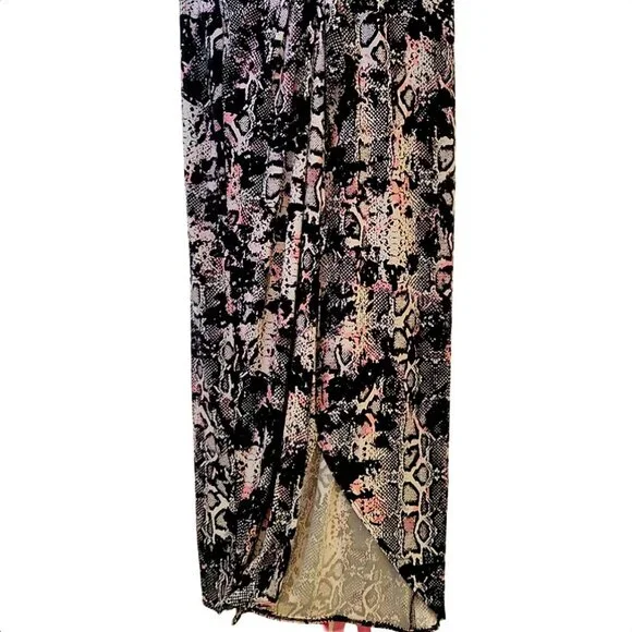 Fierce & Flirty: Thalia Sodi Snake Print Twist-Front Midi Dress – XXS - Picture 4 of 9